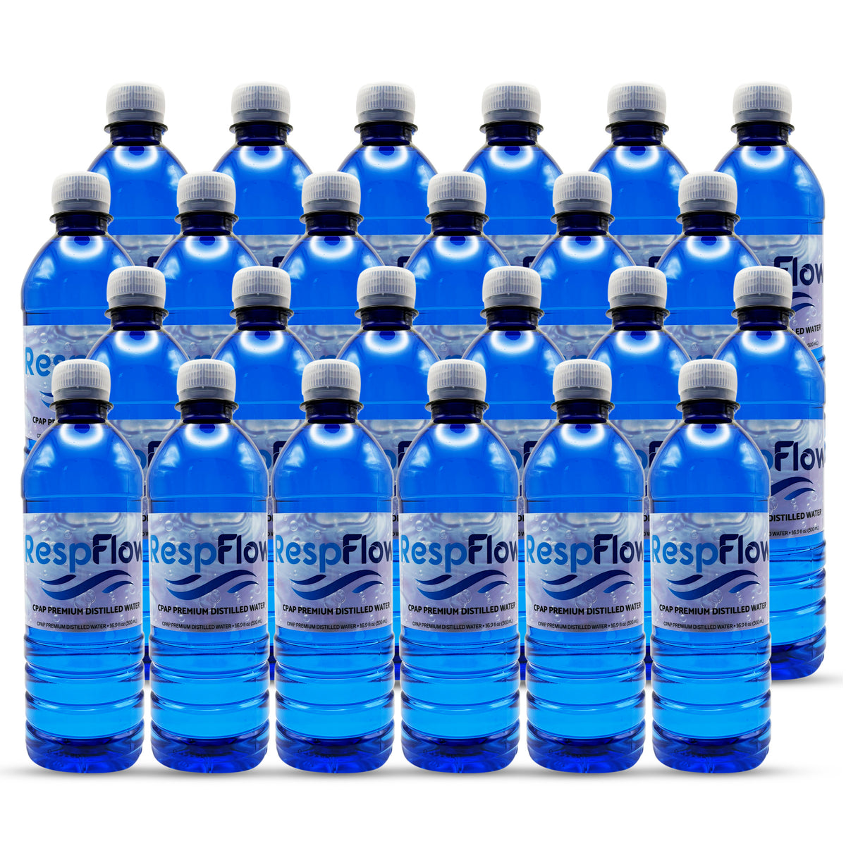 CPAP Premium Distilled Water - 16.9oz (500mL) 24 Bottle Pack — RespFlow