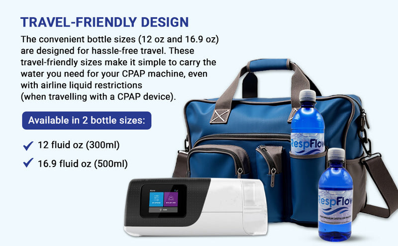 CPAP Premium Distilled Water - 16.9oz (500mL) 12 Bottle Pack